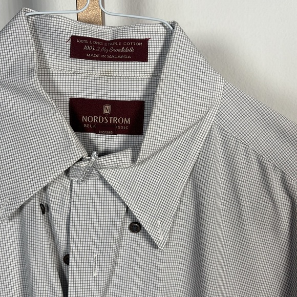 Nordstrom Men’s White Dress Shirt Classic Collar 16 34 - Picture 3 of 5